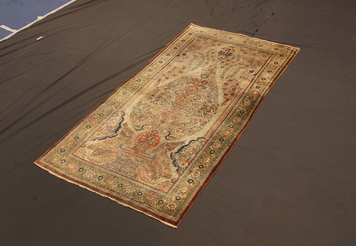 Antique Persian Tabriz Part Silk Extra Fine Rug n°:49195952